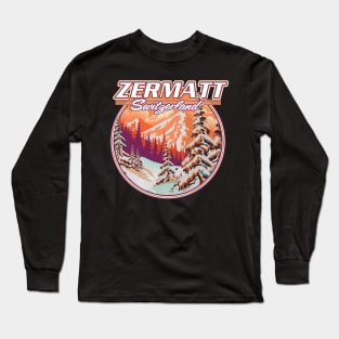 Zermatt Switzerland logo Long Sleeve T-Shirt